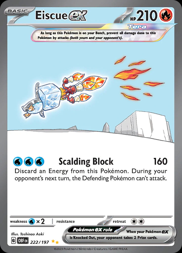 Obsidian Flames Eiscue EX #222/197
